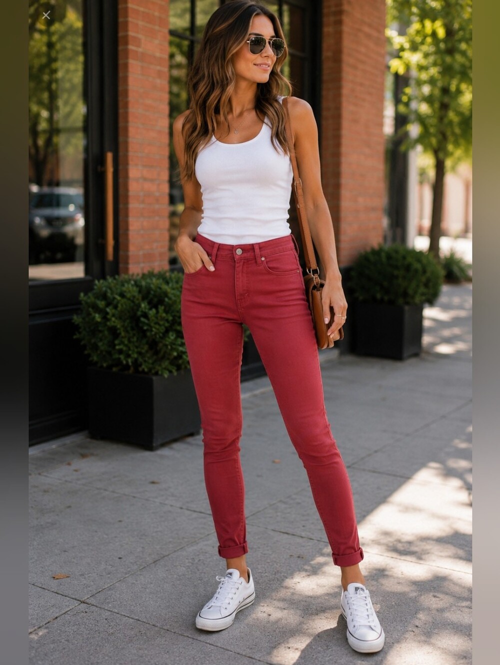 Calvin Klien Red Jean Ultimate Skinny Size 28 - Picture 1 of 7